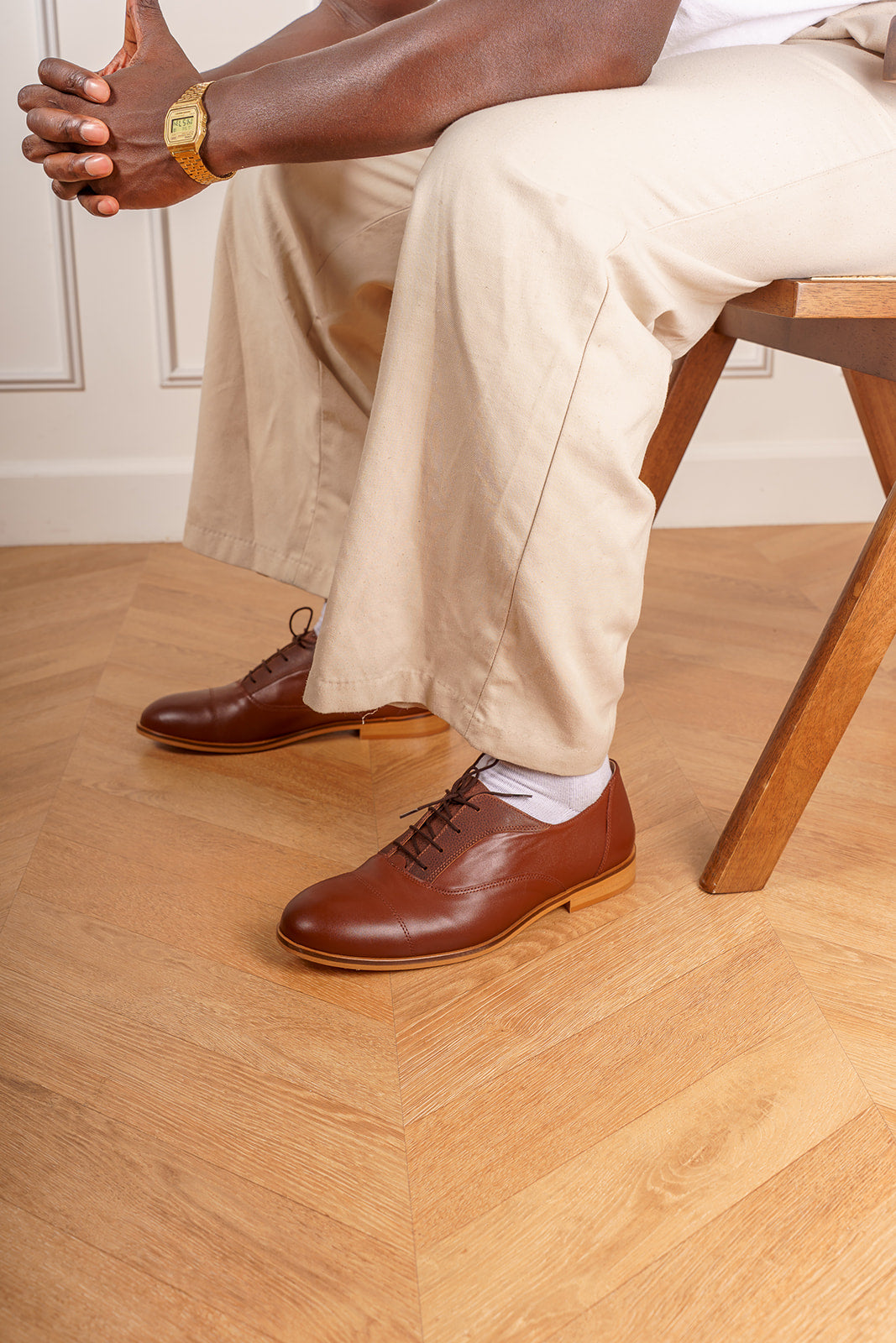 Oscar Derbies Marron en Cuir – Swivells