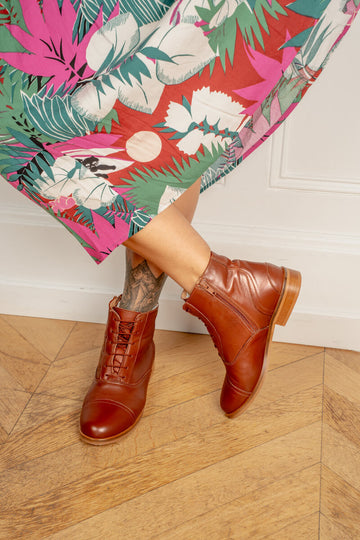 Mama Chestnut - Brown Leather Boots