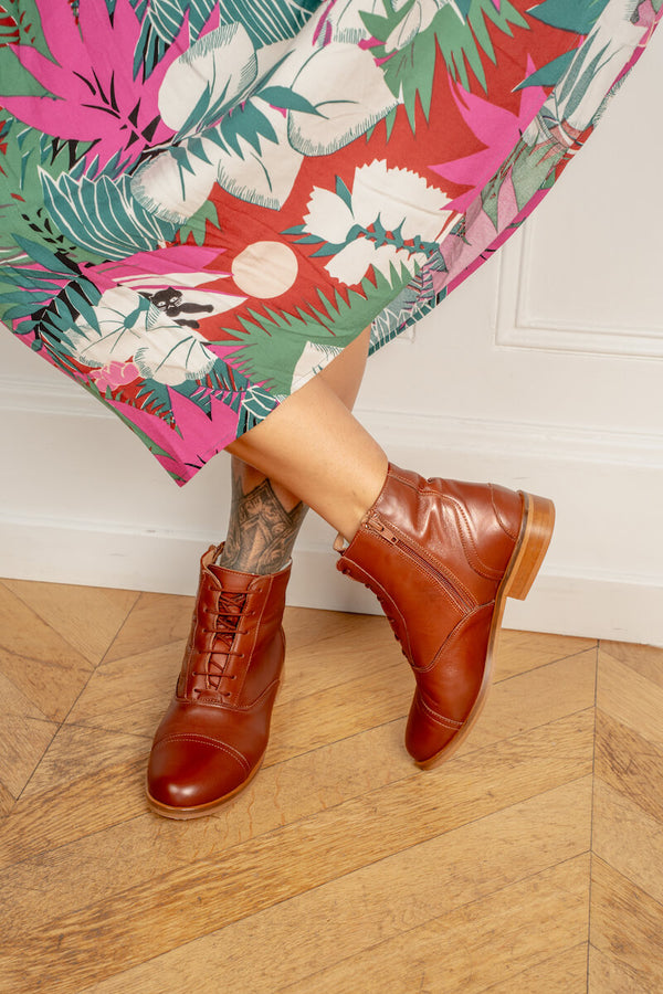 Mama Chestnut - Bottines Marron en Cuir