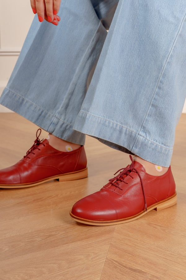 Leonard - Burgundy Leather Derbies