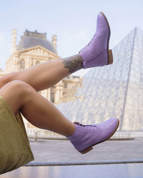 Chaussures Swing Lilas cuir
