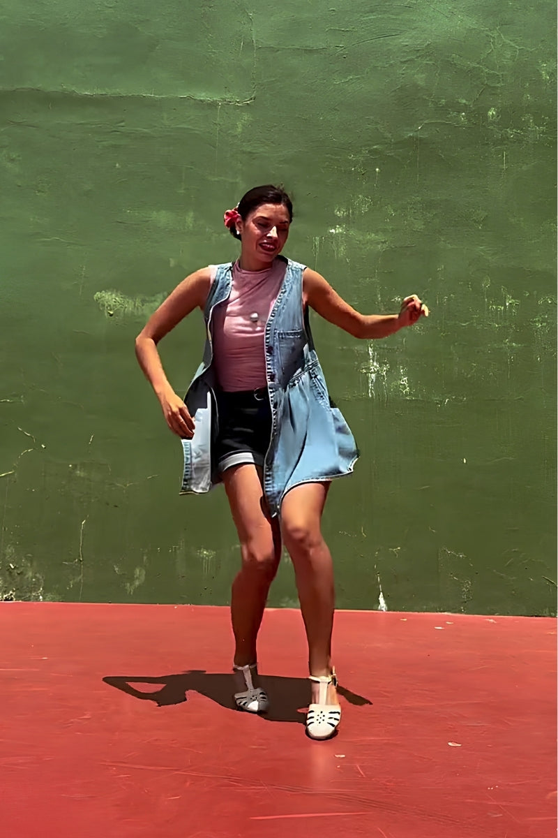 Marisol dancing in her Swivells shoes