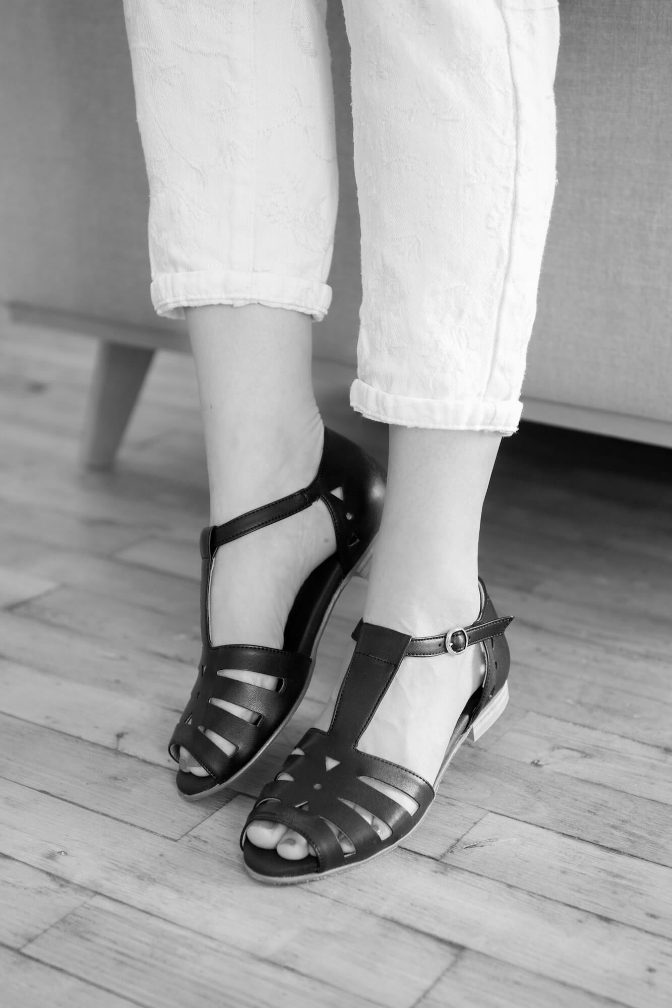 Millie - Black Vegan Sandals