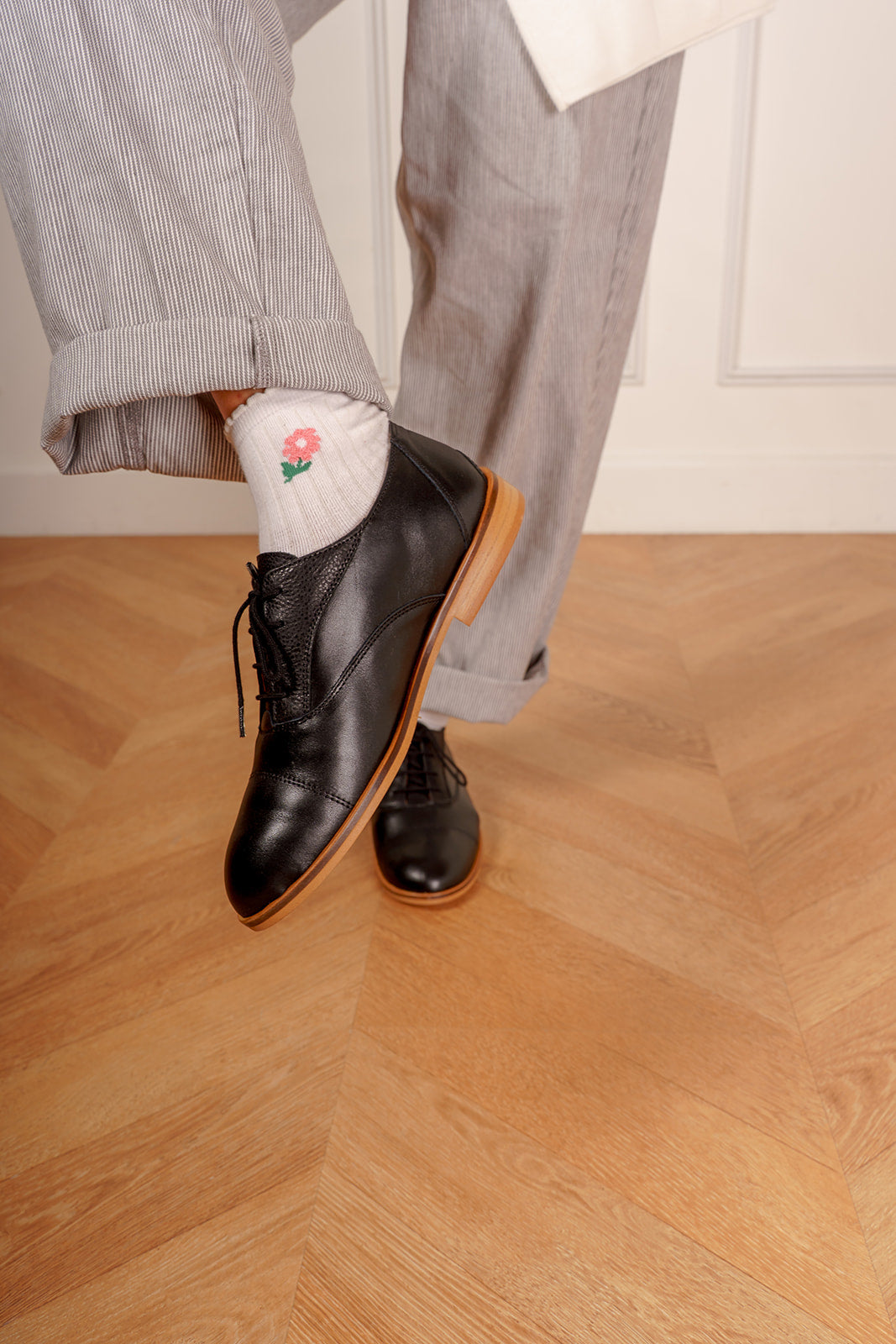 Elliot - Derbies Noires en Cuir