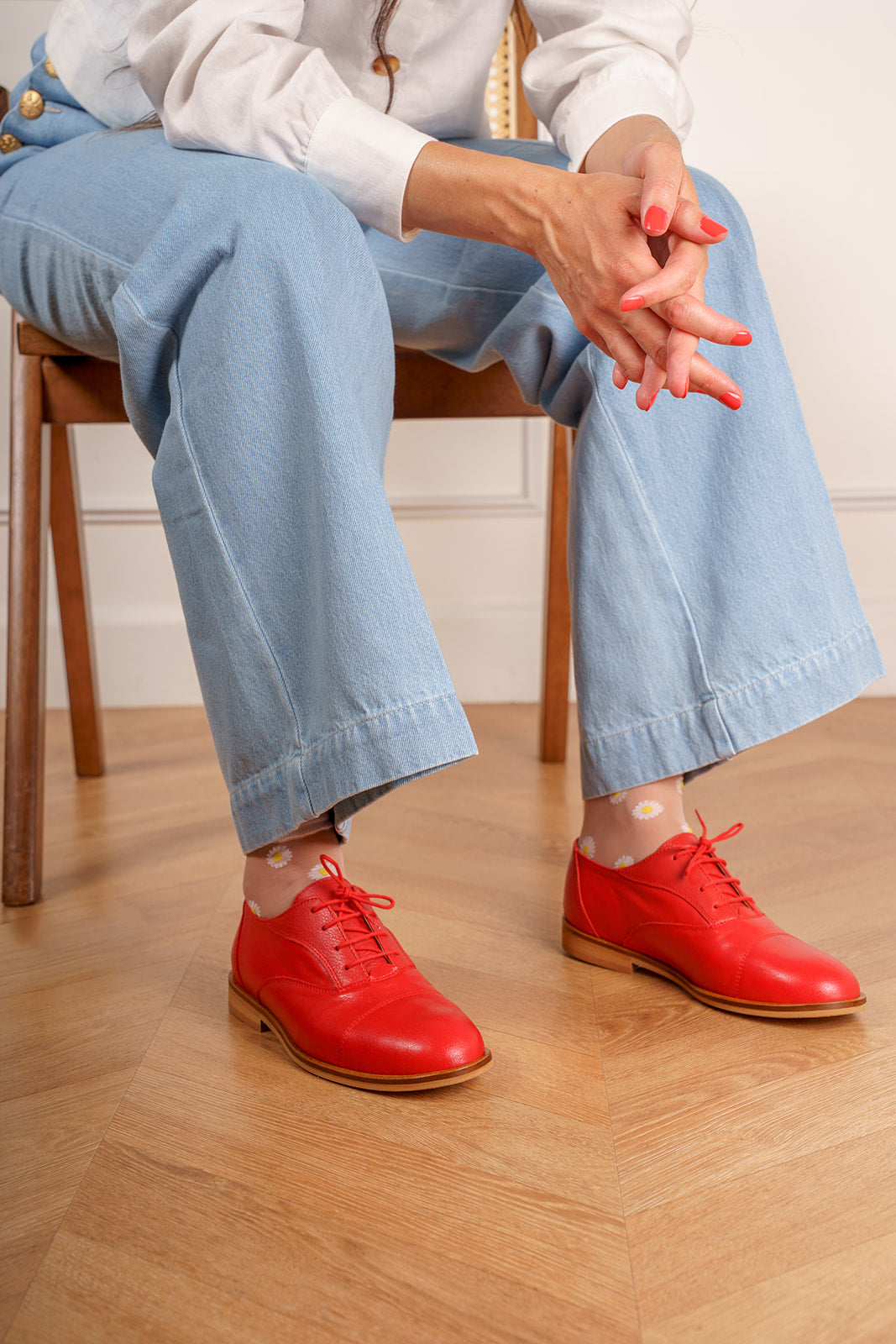 Chaussures de swing rouges