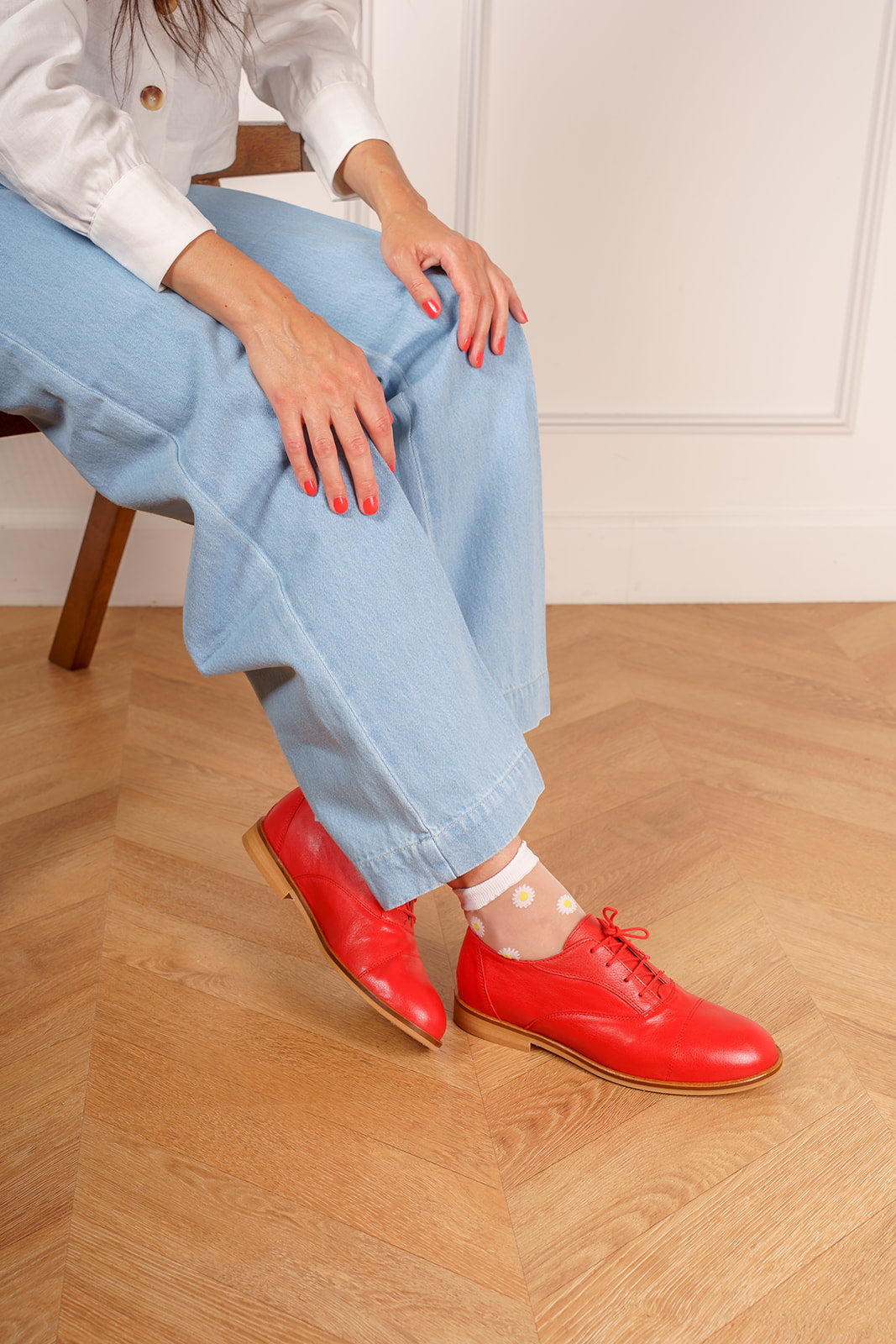 Chaussures de swing rouges