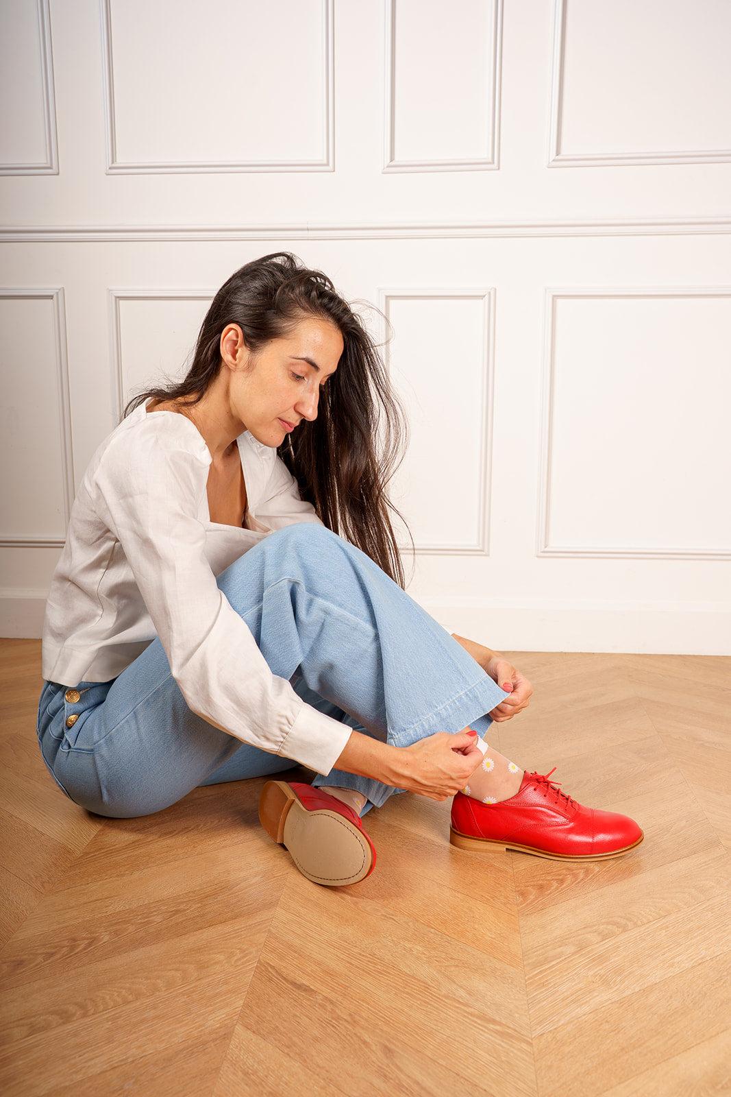 Chaussures de swing rouges