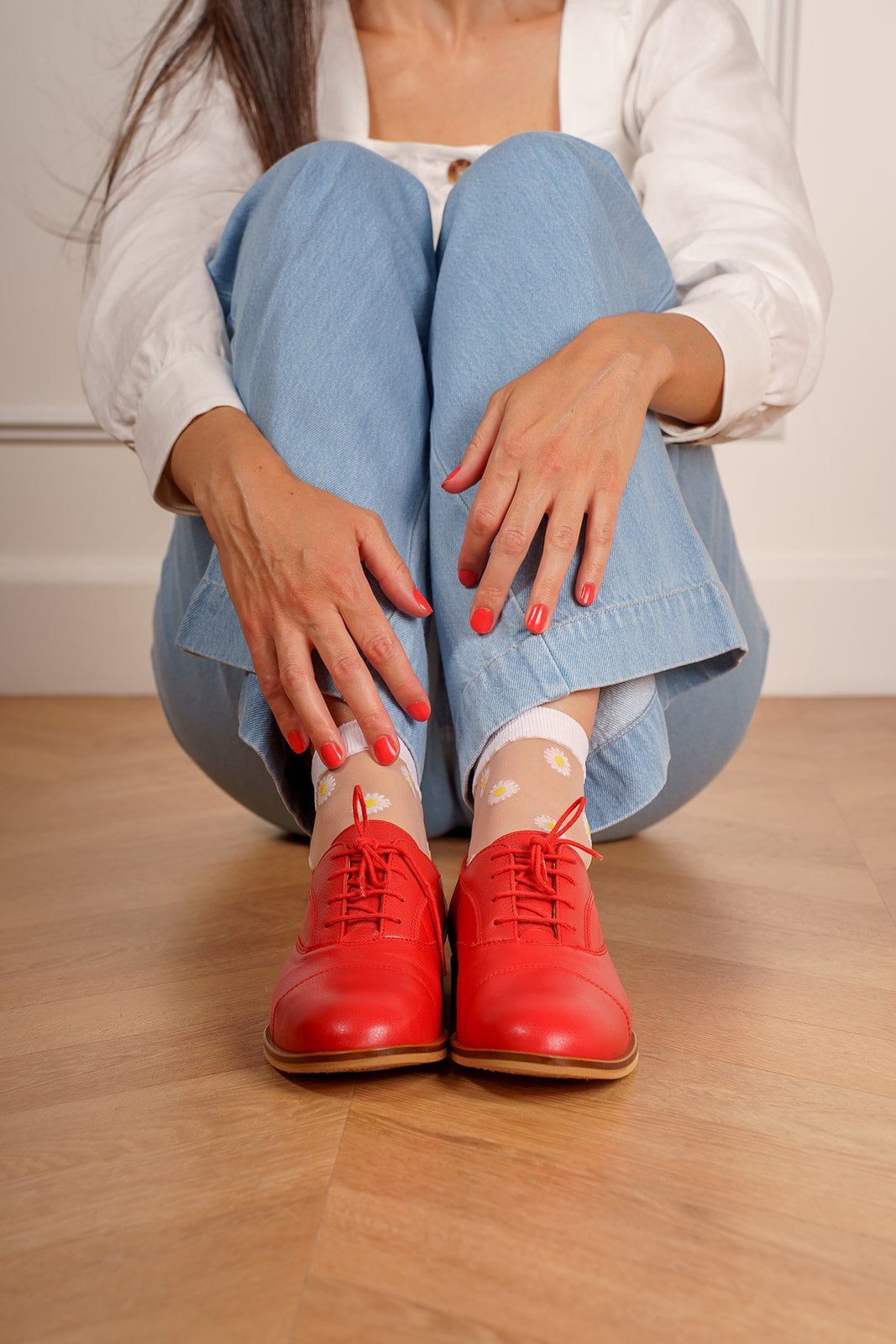 Chaussures de swing rouges