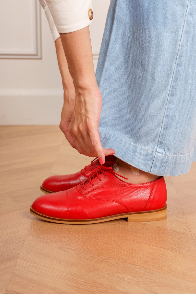 Marcel - Rote Derbys aus Leder