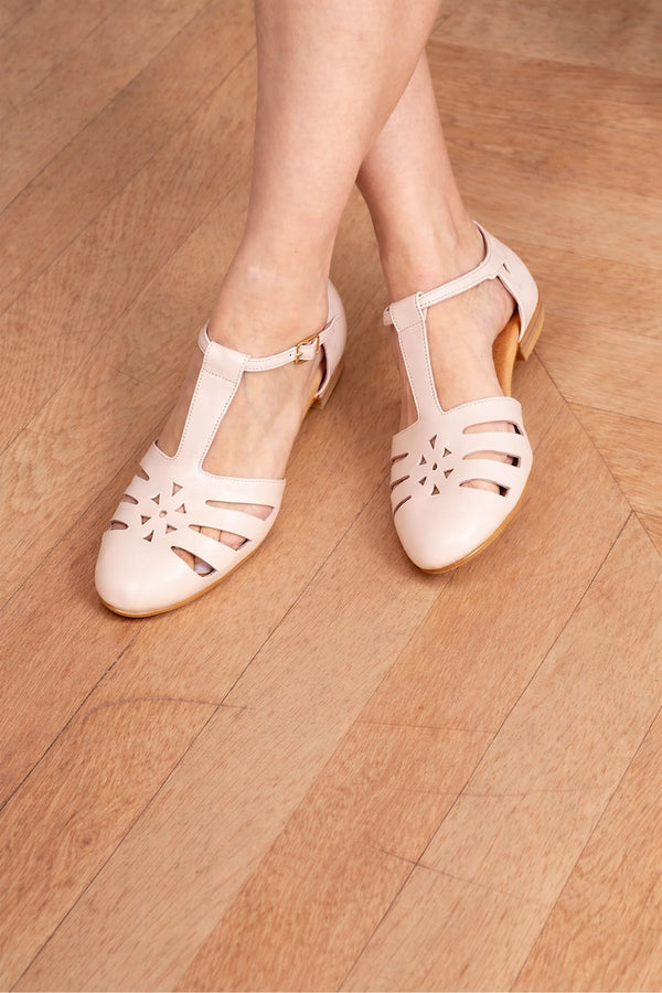 Pam - Sandales Couleur Crème en Cuir