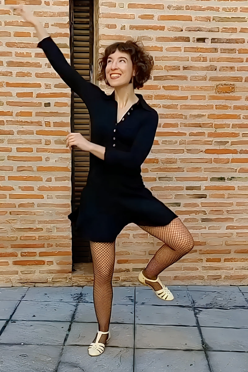Leonor dancing in her Swivells shoes