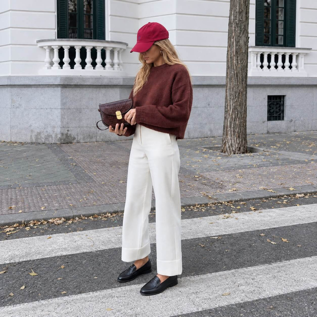 Outfit Mocassins en cuir noir