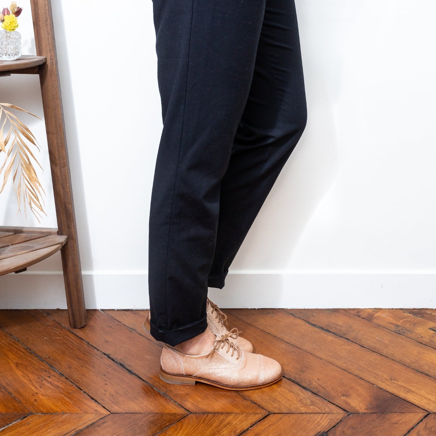 Chaussures Swing Derbies Paillettes Dorees 3